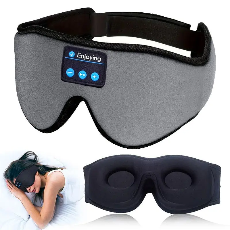 Wireless Sleep Eye Mask Speaker, Rechargeable Sleep Eye Cover Speaker, Comfortable Headband & Sleep Eye Mask Earphone, Sleeping Mask Strap, Cool Tech Gadgets, Unique Gift, Sleep Masks