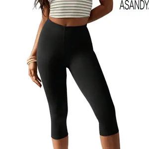 ASANDY Women High Waisted Capri Leggings Tummy Control Shapewear Stretchy Athleisure Yoga Pants Fall Winter Indoor Comfort Casual Wear