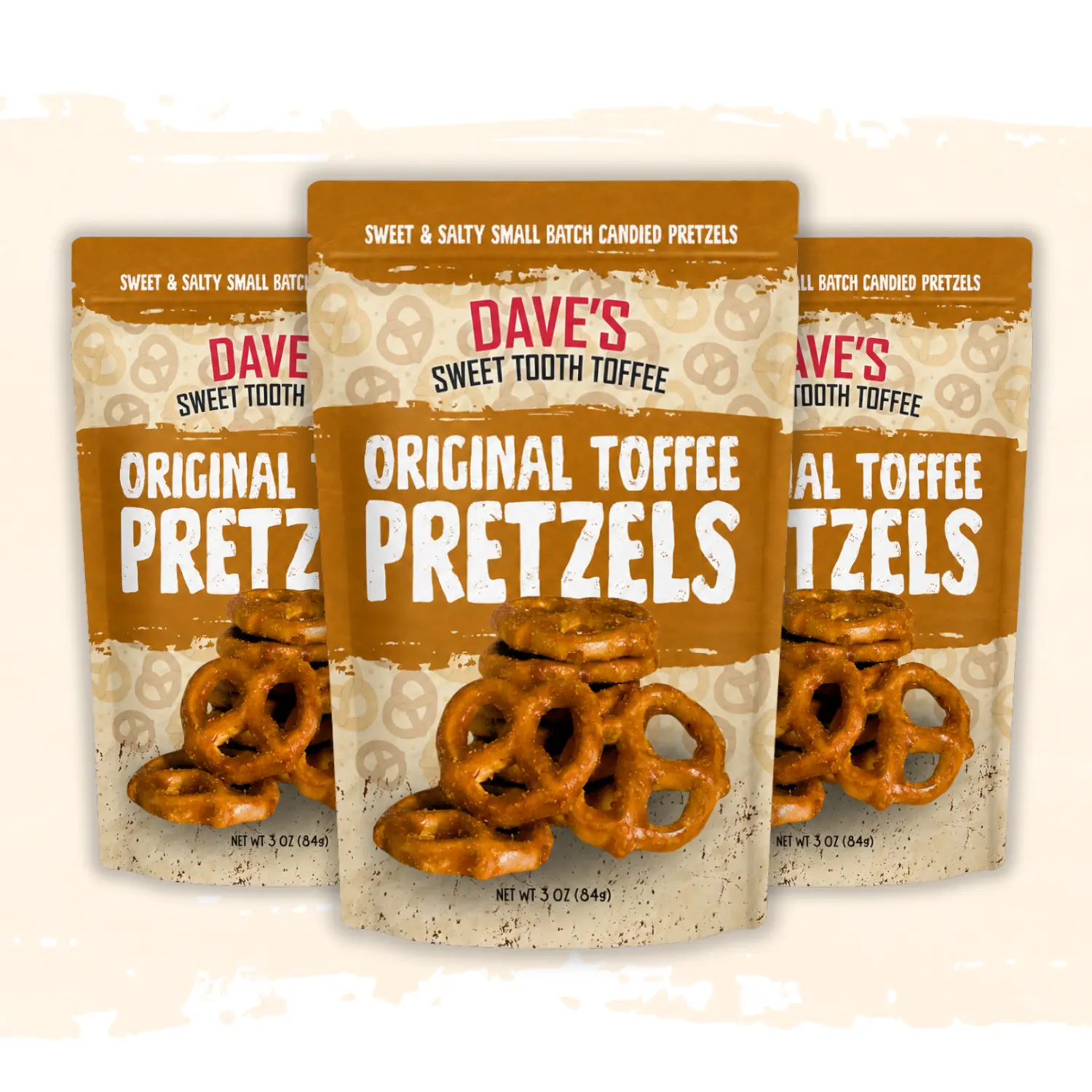 3-Pack Original Toffee-Covered Pretzels - Dave's Sweet Tooth