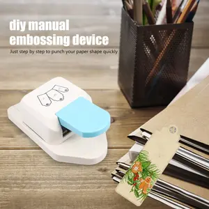 New Paper Craft Tag Punch 1.5" 2" 2.5" Tag Shape Lever Action Craft Puncher for Crafting Scrapbooking Cards Arts DIY Projects 15*8.8CM