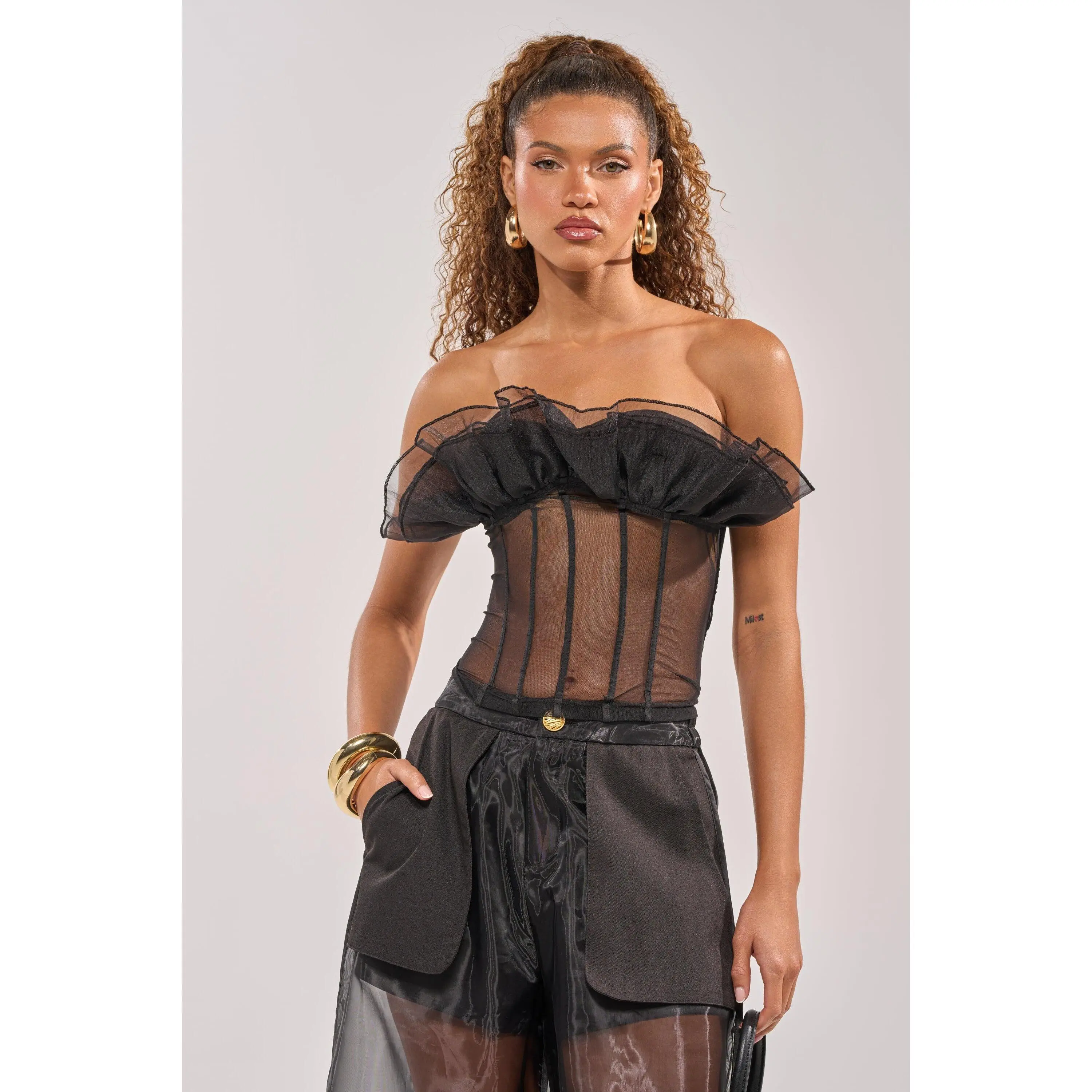 FAN OUT SHEER CORSET