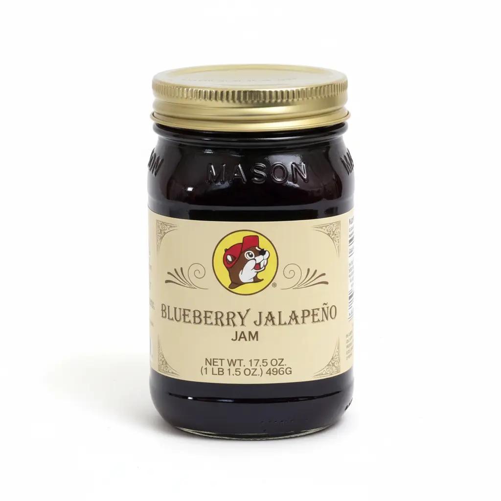 Howdy Bitez Blueberry Jalapeño Jam - 17.5 oz Jar, Fresh Blueberries & Spicy Jalapeño Peppers, Premium Quality, Sweet & Spicy Balance, Versatile Use, Natural Lemon Flavor