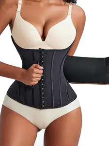 1 Count Women's Removable Support Band Waist Trainer With Adjustable Hooks Closure, Solid Color Shapewear Girdle, Snug Fit Enhance Natural Waist Curves Shapewear Belts, High Compression Shapewear, Suitable For Daily Casual,Work,Fitness