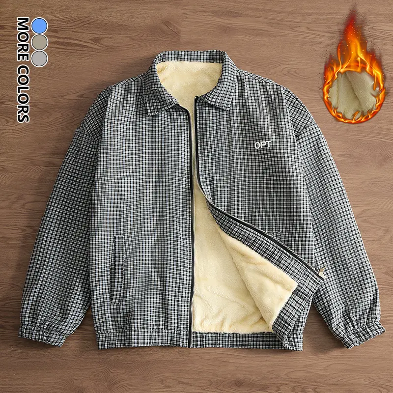 Men’s fleece jacket top, casual outdoor sports outerwear, suitable for autumn/winter outdoor hiking, mountaineering, camping, cycling