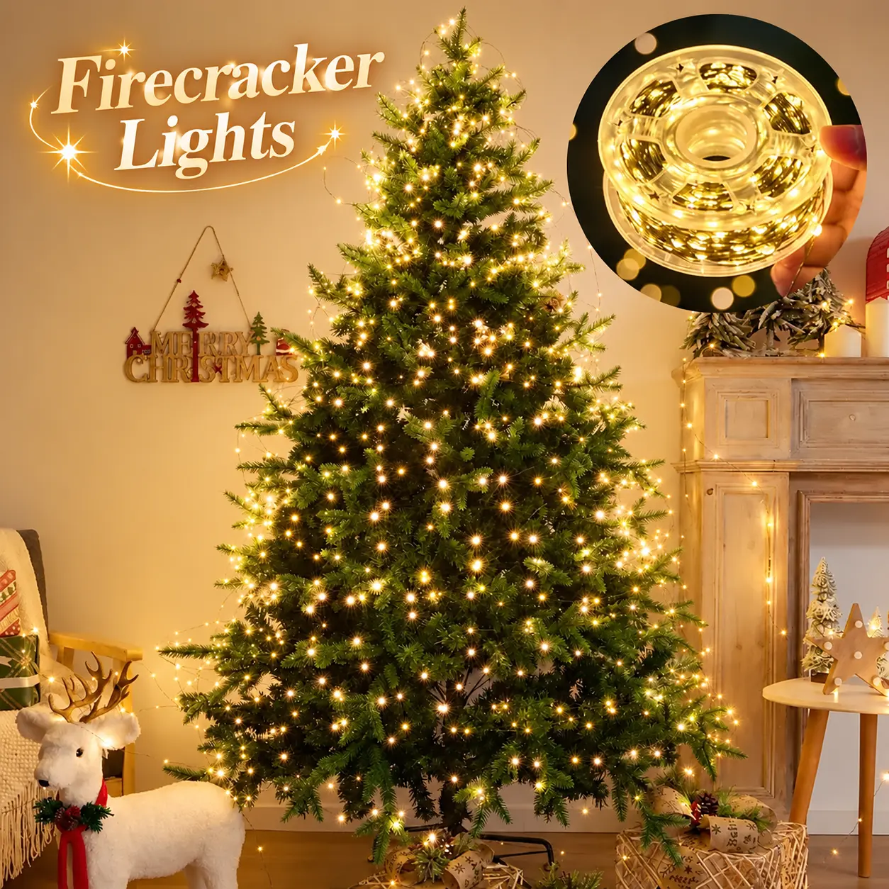 65.6ft LED Fairy Lights, 600 LEDs, USB Powered, Remote Control, Christmas Wedding Party Festive Decorations, Twinkle Lights
