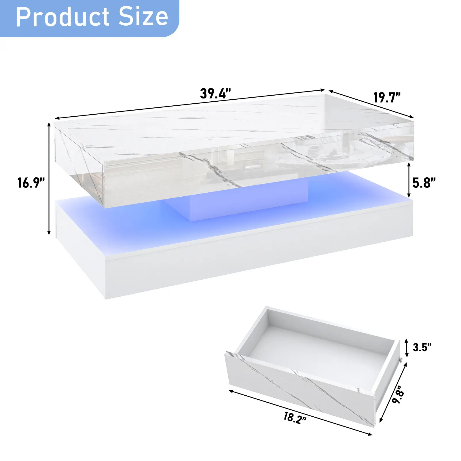 Marbling White-39.4"