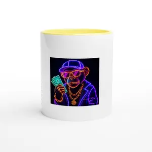 White 11oz Ceramic Mug with Color Inside