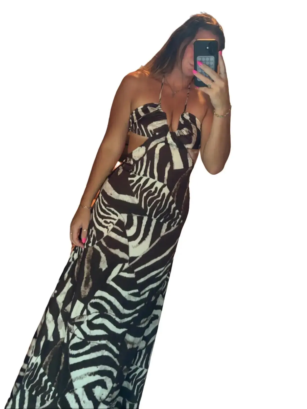 ThriftedTreasure Zebra Dress - Bold Safari Print Summer Fashion for Chic Outfits