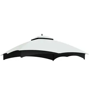 Replacement Canopy Top for Lowe's Allen Roth Heavy Duty Gazebo Roof Gazebo Top with Air Vent 10X12 Gazebo CoverReplacement Top Only (White)