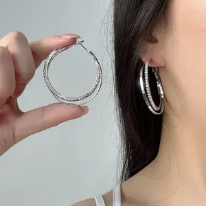 Designer Style Diamond Simple Bracelet Eardrop Earring Korean Simple Temperamental
