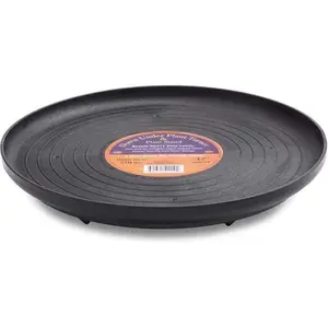 Bosmere Plastic Down Under Plant Saucer & Turner, Up to 250lb — Black, 12”