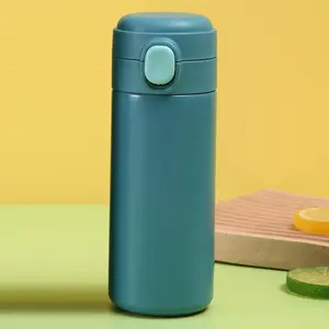 Simple 304 Stainless Steel Pea Cup with Bounce Lid, Portable Insulated Water Bottle, Ideal for Outdoor Sports, Gift Cup