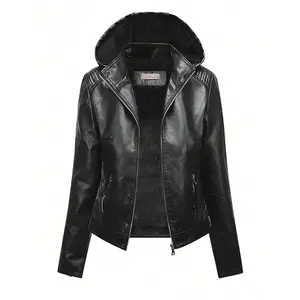 Women's Leather Jacket Autumn Winter Fleece Lined Warm Coat Casual Fashion Style Everyday Women's Leather Jacket Autumn Winter Fleece Lined Warm Coat Casual Fashion Style Everyday