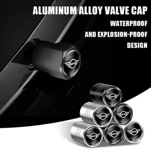 4Pcs Metal Car Styling Wheel Tire Valve Caps Cover Accessories For Mini Cooper One S JCW Countryman Clubman R55 R56 R53 F56 F55 R60 R57 R58 R59 R60