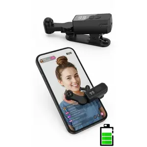 Rechargeable Auto Clicker - Ergonomic Hands-Free Tapper, Wireless Clip-On Cellphone Accessory, Digital Mobile Phone Accessory for Smartphones