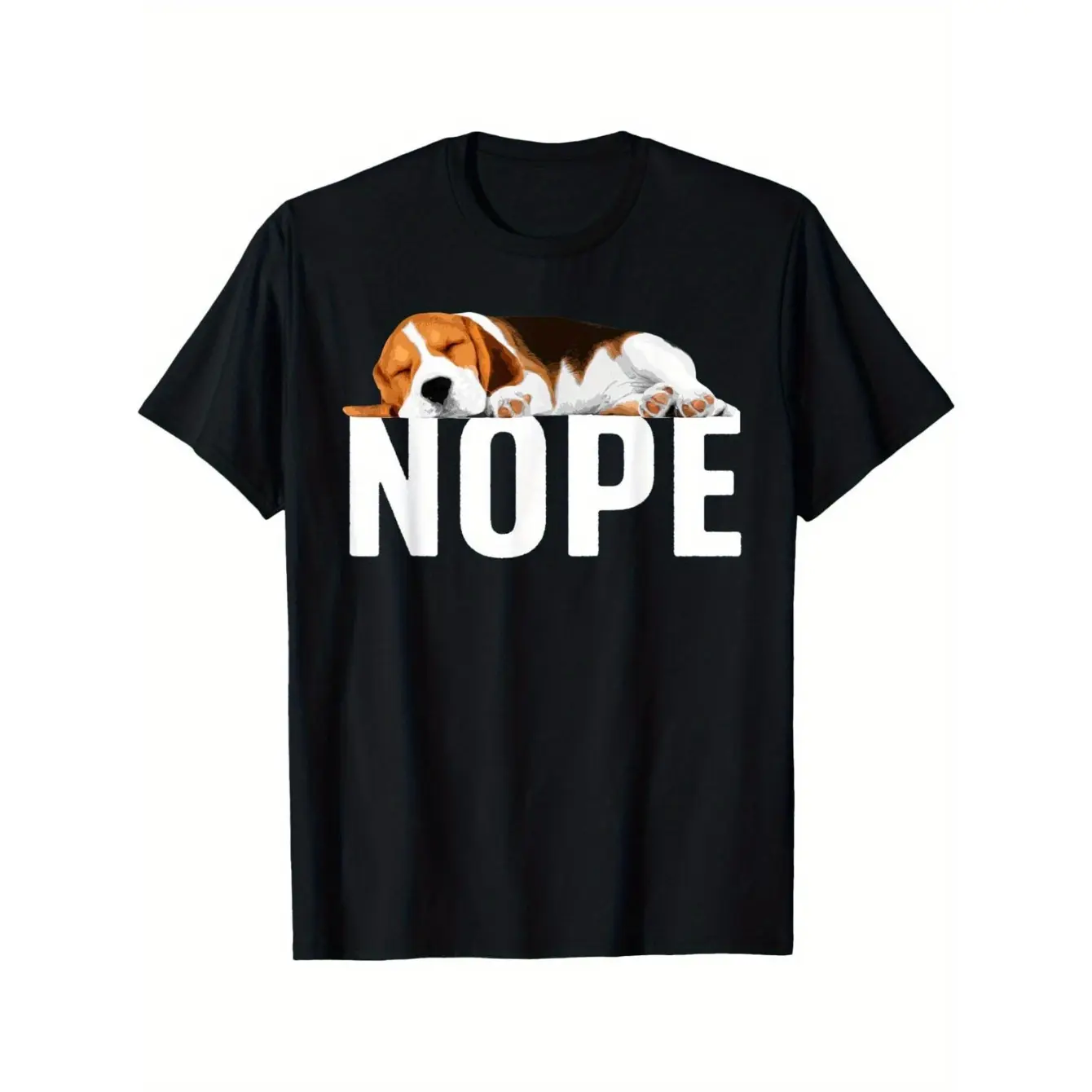 Men's Classic Funny Beagle Dog Graphic T-Shirt - Short Sleeve Crew Neck Regular Fit Tops Garment, Soft Breathable Fabric, Durable Customized Print, Machine Washable, Everyday Comfort, Outdoor Activities, Fitted, Menswear, Round Neck, Shortsleeve, Unisex,,