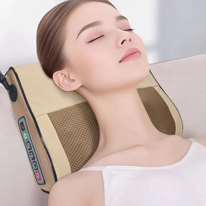 Multifunctional electric neck and shoulder massage pillow, electric neck massager with heating, specially designed for shoulders, back and legs. Provide kneading function to help relax muscles, the first choice gift for Mother's Day and Father's Day.