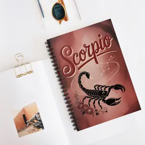 Scorpio Spiral Notebook - Perfect for Zodiac Lovers, Astrology Journals, Gift for Birthdays, Study Aid, Home Office Decor