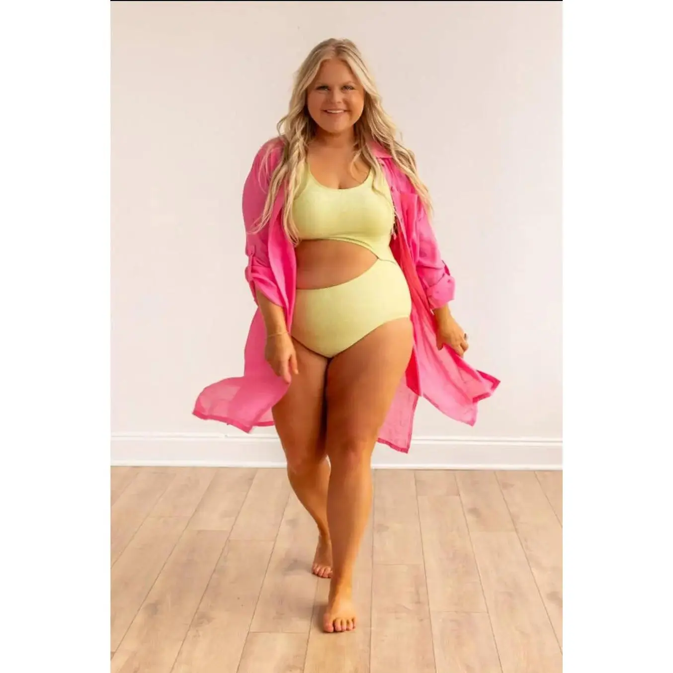 Bliss Shimmer Yellow One-Piece Swimsuit