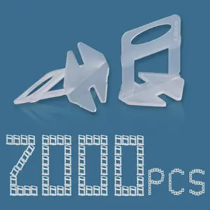 Tile Leveling System 1/8" Spacers Tile Leveler Clips DIY Tile Leveler Spacers 2000 count for Professional Ceramic Tile and Stone Installation