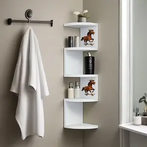 Wall-mounted corner partition shelf, creative floating bookshelf, multi-functional storage rack, Wall Mounted Organizer, a storage decoration for living room, bedroom and study, space-saving, green plant display shelf/book storage shelf