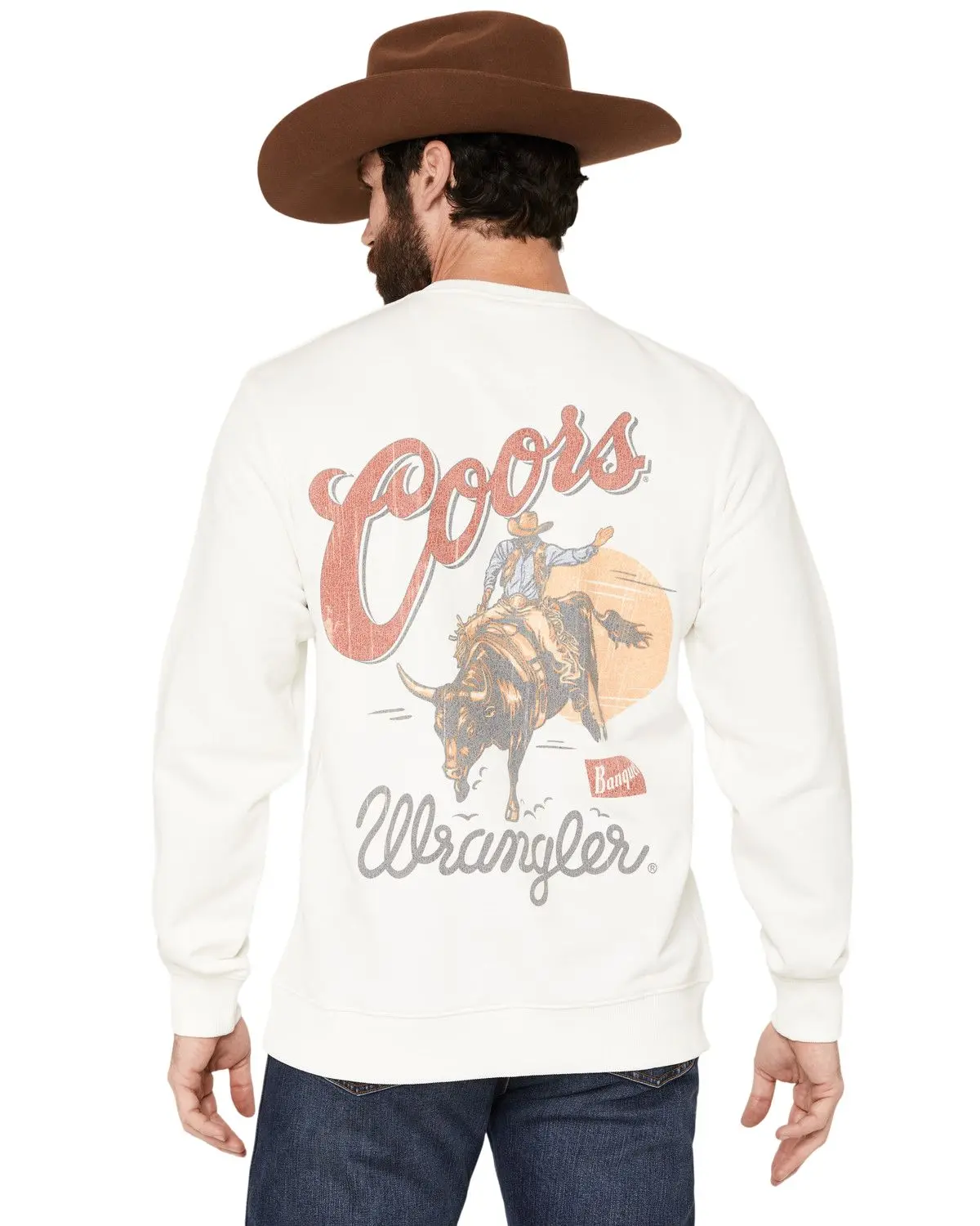 Wrangler Men's X Coors Banquet Men'S Logo Crewneck Sweatshirt - 112383041