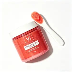 VB Azucar Glow Brightening Sugar Facial Scrub 100g, Hydrating Facial Cleanser with Natural Exfoliants, Gentle Face Exfoliator for Smooth Skin, Improve Dull & Uneven Skin Texture