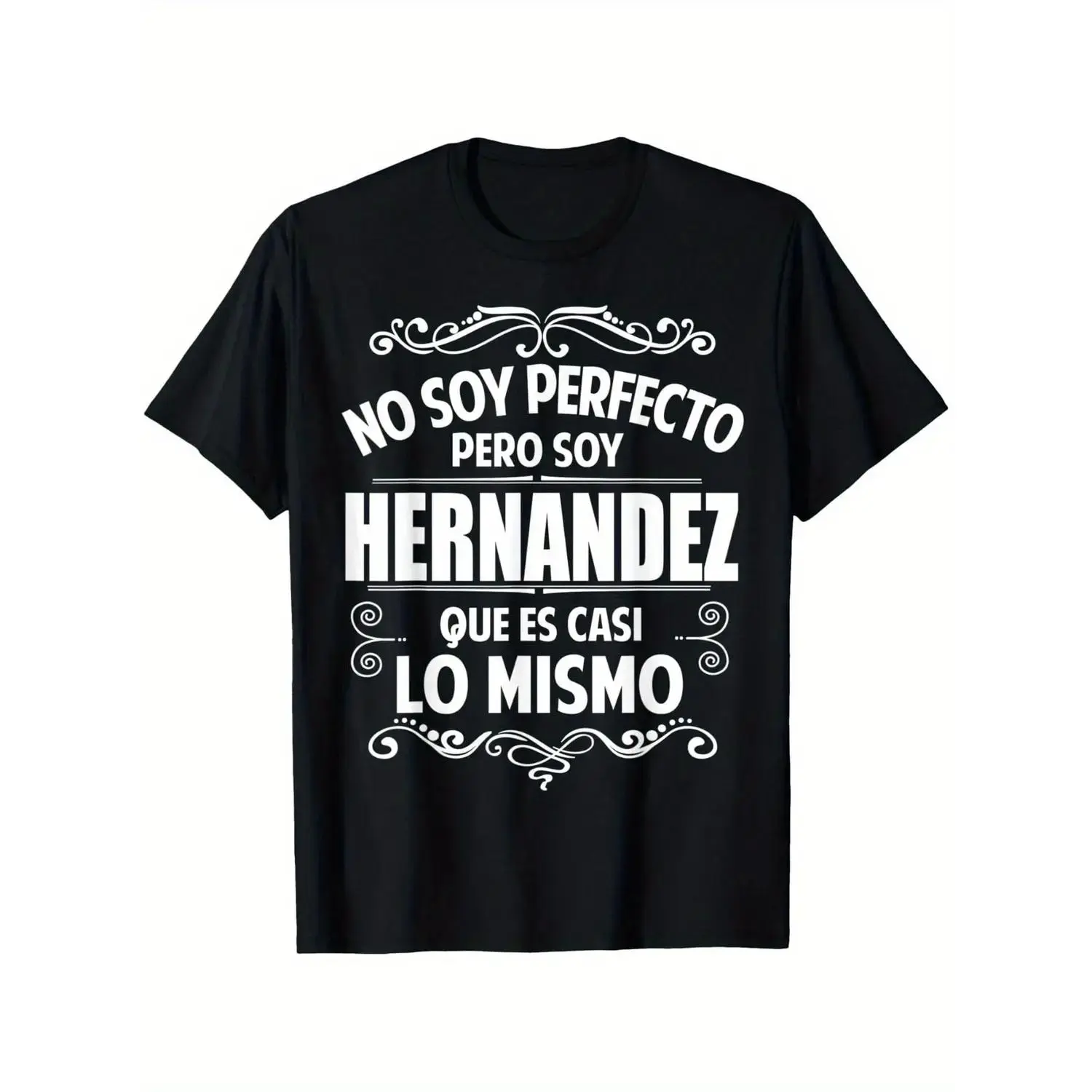 Vintage Spanish Hernandez Family Pride T Shirt Featuring No Soy Perfecto No Soy Defecto Slogan and Hernandez Name Print Casual Short Sleeve Cotton Tee for Hernandez Last Name Outfits