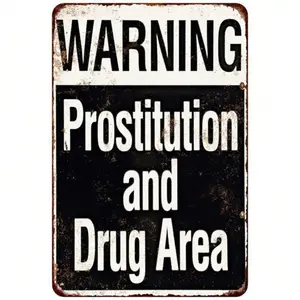 Aluminum Warning Sign Vintage Look Reproduction Plaque for Home Bar Decor