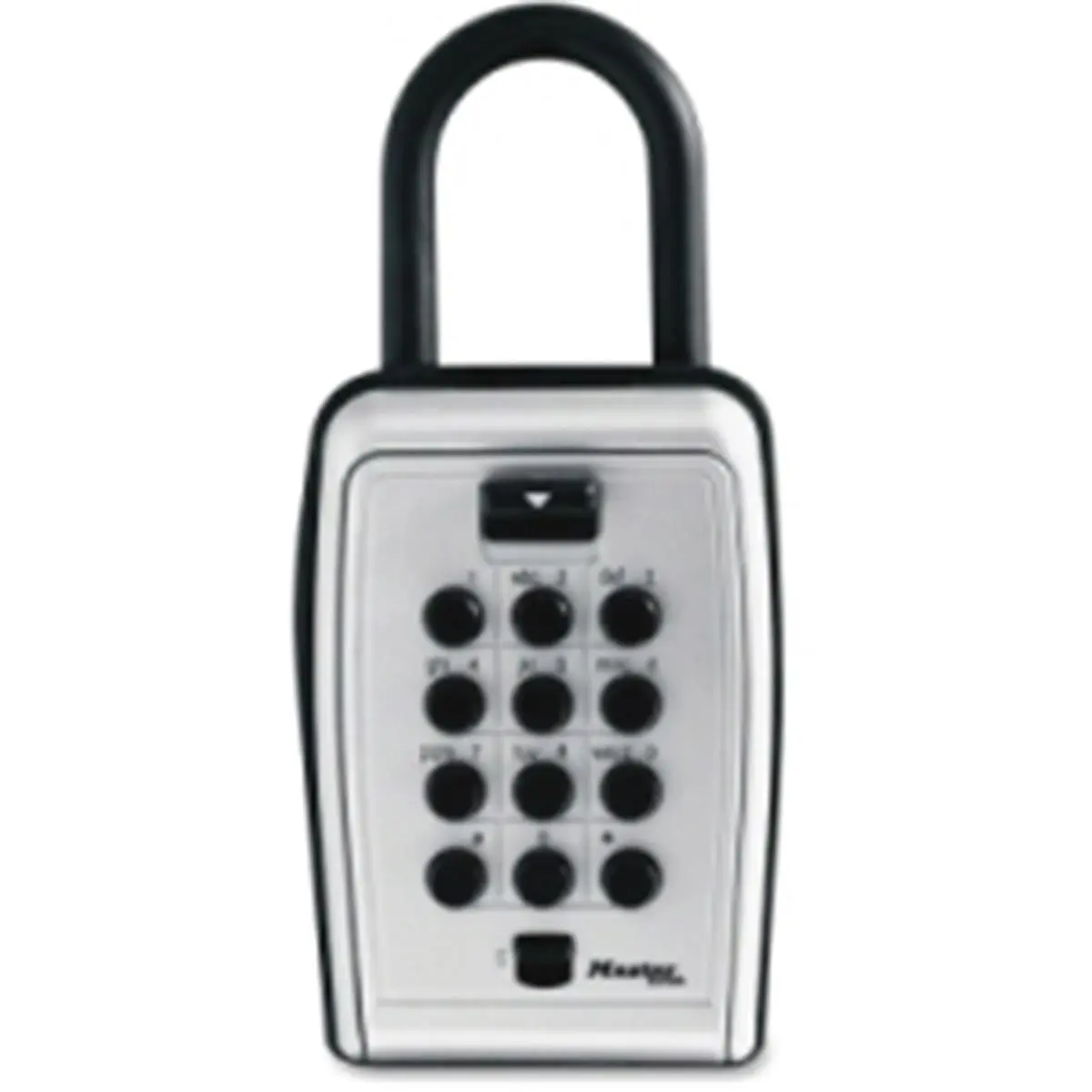 Master Lock Portable Keyless Entry Lock for Automotive & Motorcycle Use - Vinyl Coated, Weatherproof, All Seasons Door Access Safe with Telephone Pad, Large Buttons, Push-Button Operation, Removable Key Hook, 12-Letter/Number Combination Setting, Combinat