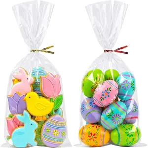 Cello Cellophane  Bags,6x12 Inches Plastic Cello Bags 200 count with Twist Ties for Packaging Dessert,Bakery, Candies,Cookies,,Party Favors