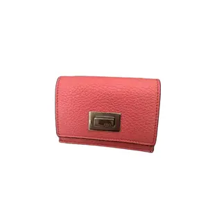 Pre-owned FENDI Calfskin Wallet Peekaboo Flap Pink LNL0321