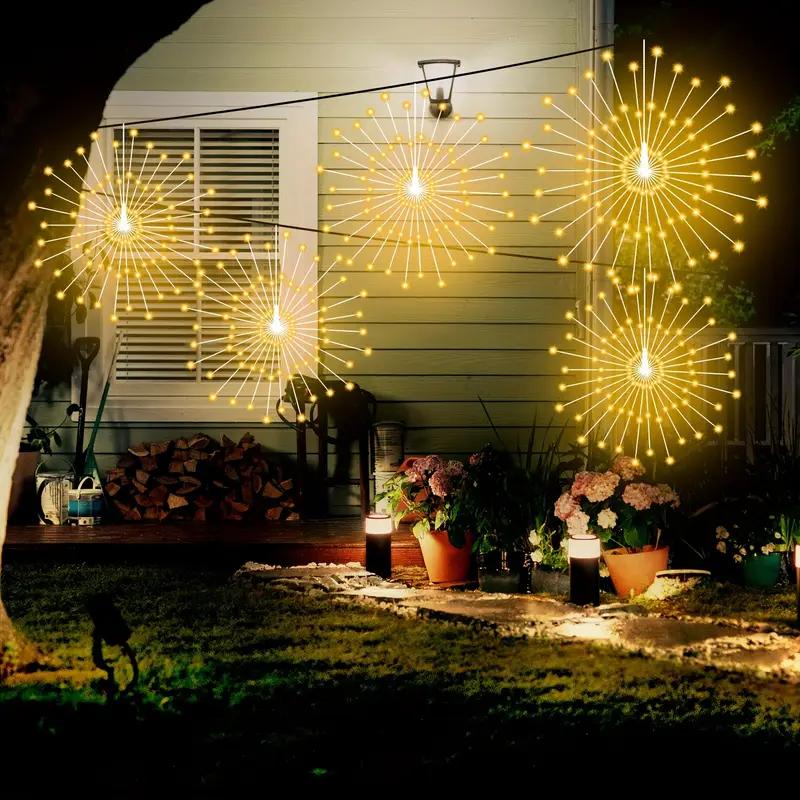 10PACK Christmas lights, fireworks lights, 360 LED pendant lights, indoor hanging Christmas decorations, USB power supply Ornaments 10Pc Set Magical Faux Pampas Grass Tree Topper