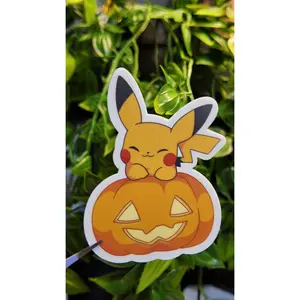 Pumpkin Pika Laminated Vinyl Sticker