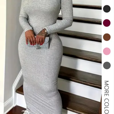 Forever 21 Scoop Neck Bodycon Maxi Dress - TikTok Shop