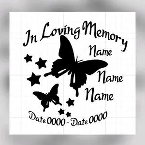 Customizable In Loving Memory Vinyl Car Decal