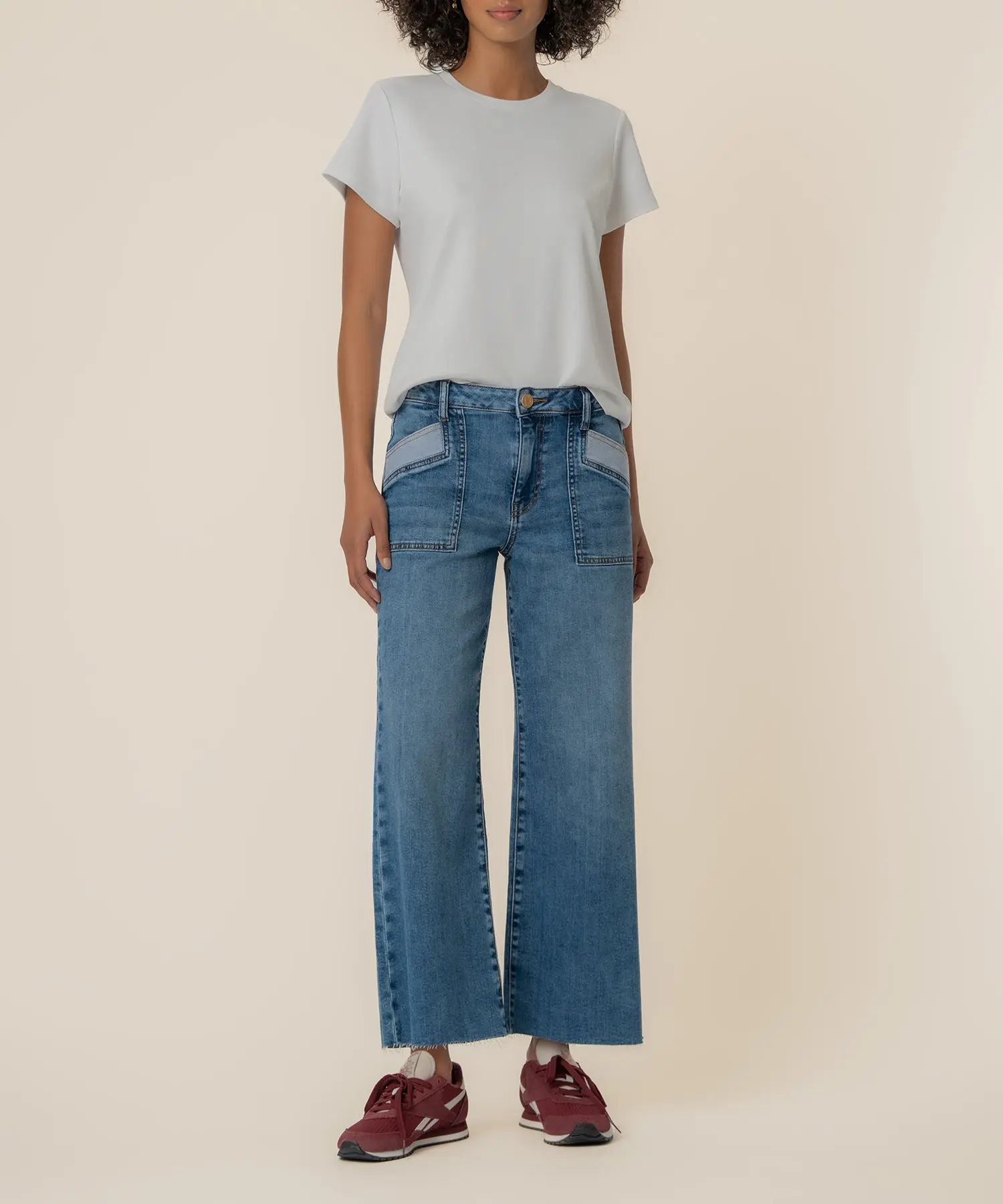 Meg High Rise Wide Leg, Petite in Success Wash