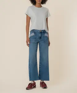 Meg High Rise Wide Leg, Petite in Success Wash