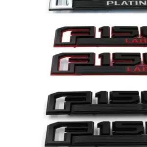 2PCS 32*6cm For Ford F150 Raptor ABS Car Accessories Sticker Emblem Auto Badge Decal Styling XLT LARIAT LIMITED PLATINUM Logo