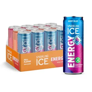 Sparkling Ice Energy Variety 12Pk. Energy Drinks with Vitamins + Antioxidants, Zero Sugar, Berry Blast, Maximum Mango, Power Punch flavors. 12 fl oz cans.