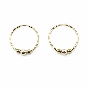 Endless Summer Mixed Metal Gold Hoop Earrings
