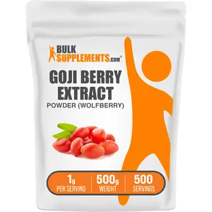BulkSupplements Wolfberry Extract (Goji Berry) Powder - Edible - Goji Berry Tea - Juice Powders - 500g - 1g per Serving