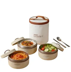 Reusable 3-Layer Stainless Steel Lunch Box Set, Portable Bento Container with Insulated Bag and Utensils, Large-Capacity Leak-Resistant Lunch Storage for School, Work, Camping, Travel, Picnic, Gift