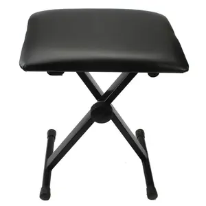 Adjustable Folding Piano Bench Stool Seat - Durable Design for Comfortable Seating