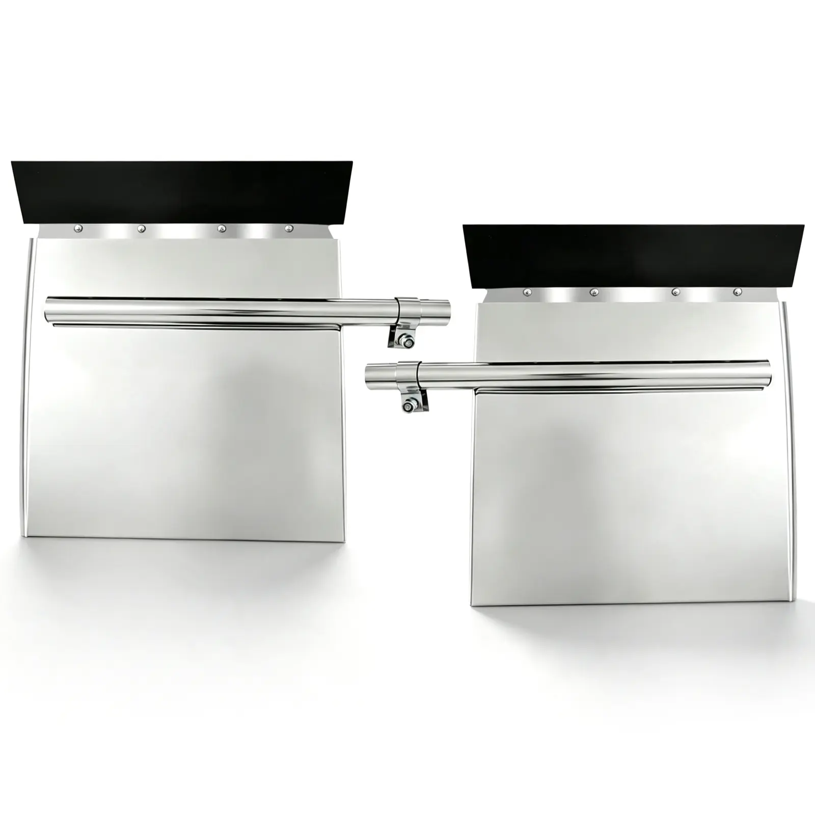 Stainless Steel Quarter Fender Set (1 Pair, 24x24in) - Damage-Proof Stone Guard Mud Flaps for Semi Trucks, Tough for Daily Hauls, Vehicle Accessories,  Auto Parts
