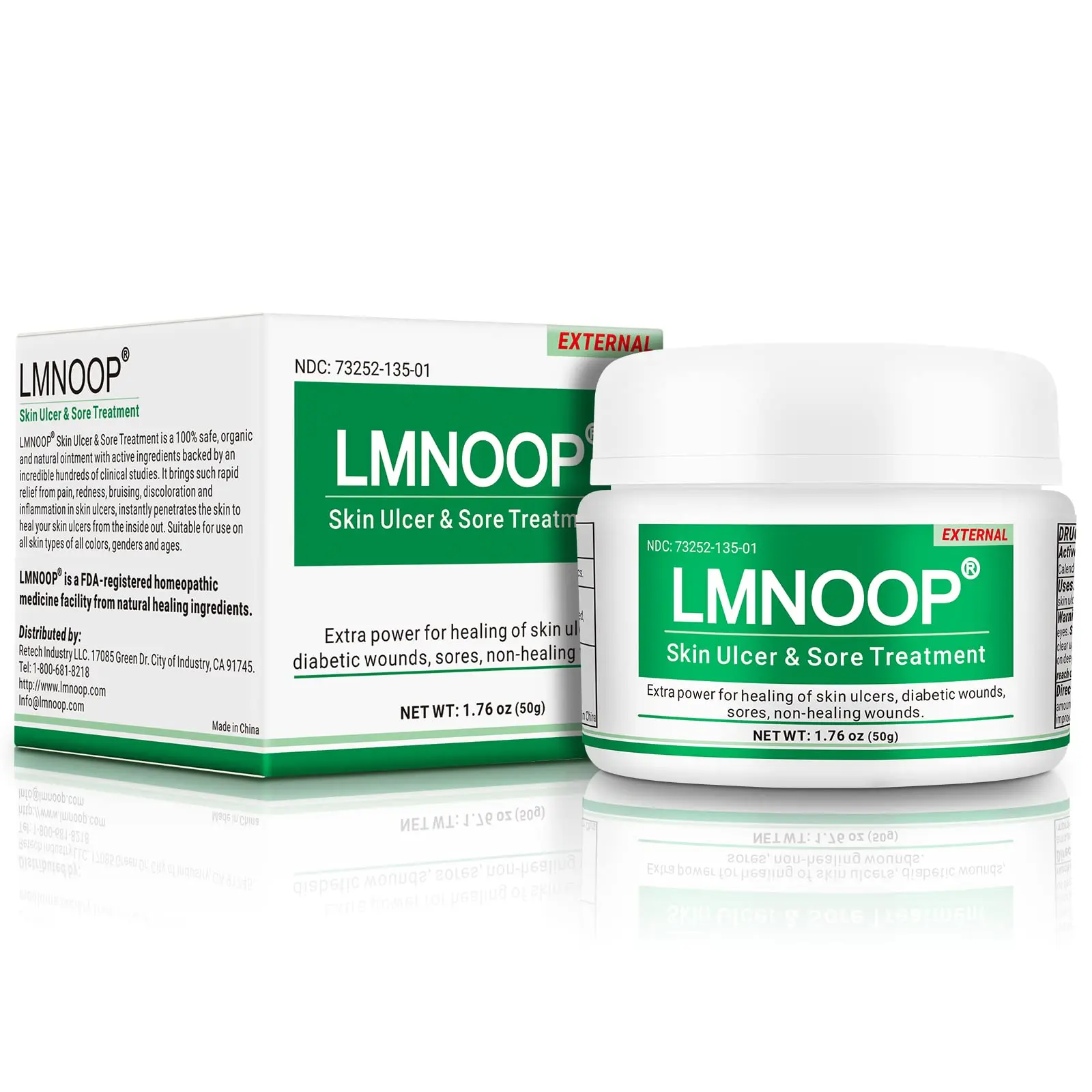 Skin Ulcer Healing Ointment, for Foot & Leg Ulcers, Sores, Varicose Ulcers, Stasis Ulcers, Bedsores, Cuts, Burns, Skin Infections, Natural Ingredients Deep Wound Healing Ointment