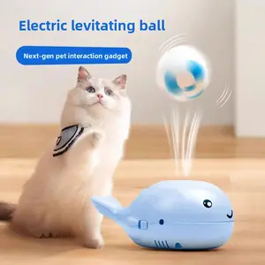 cat stuff,Whale Floating Cat Toy Electric Automatic Teaser Self Play Ball for Boredom Relief Interactive Pet Supplies Intelligence Expanding Energy Rechargeable Kitten Fun