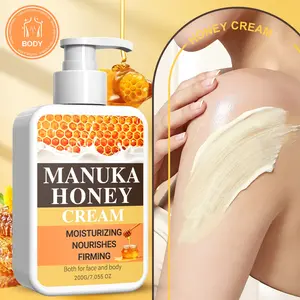 Manuka Honey Cream, Body Lotion, With Honey Extract, Moisturizing&Firming Face And Body Skin, Long Lasting Moisturizing Throughout The Day, Suitable For Face, Body, Feet, And Hands, Unisex, For All Skin Types, Christmas Gift-200g