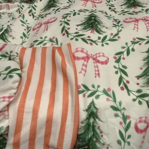 Product Review of Holiday Forest Print Loungewear Set Womens Tree Bow Pajama Set Long Sleeve Top Jogger Pants Soft Cozy Knit New Year Valentines Day All Season Sleepwear from C**B