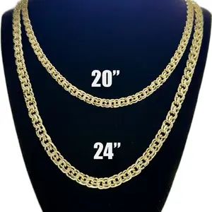 14K Gold Plated Chino Necklace Water Resistant Available in 20" and 24" Lengths